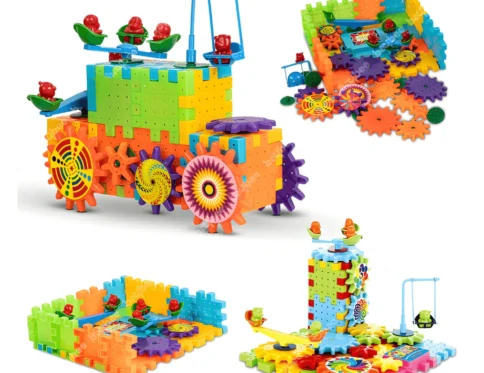 Educational Rotating & Gear Building Block Set for Kids