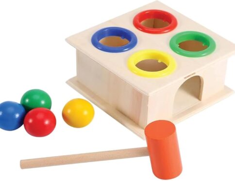 Wooden Colorful Hammer Ball Set Toy for Kids