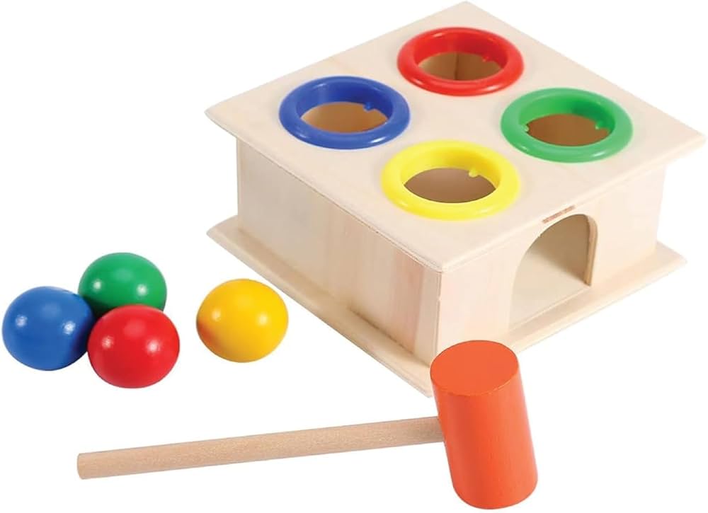 Wooden Colorful Hammer Ball Set Toy for Kids