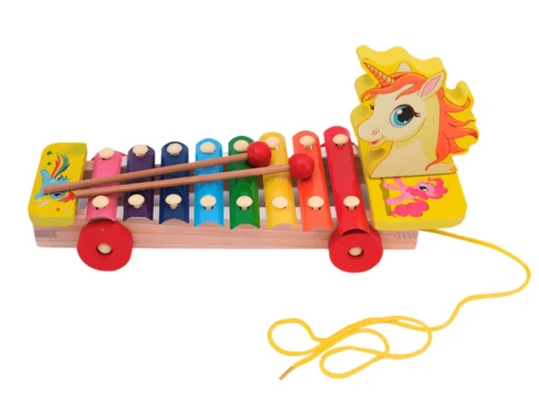 Wooden Xylophone Toy with 8 Notes for Kids (Random design will be shipped)