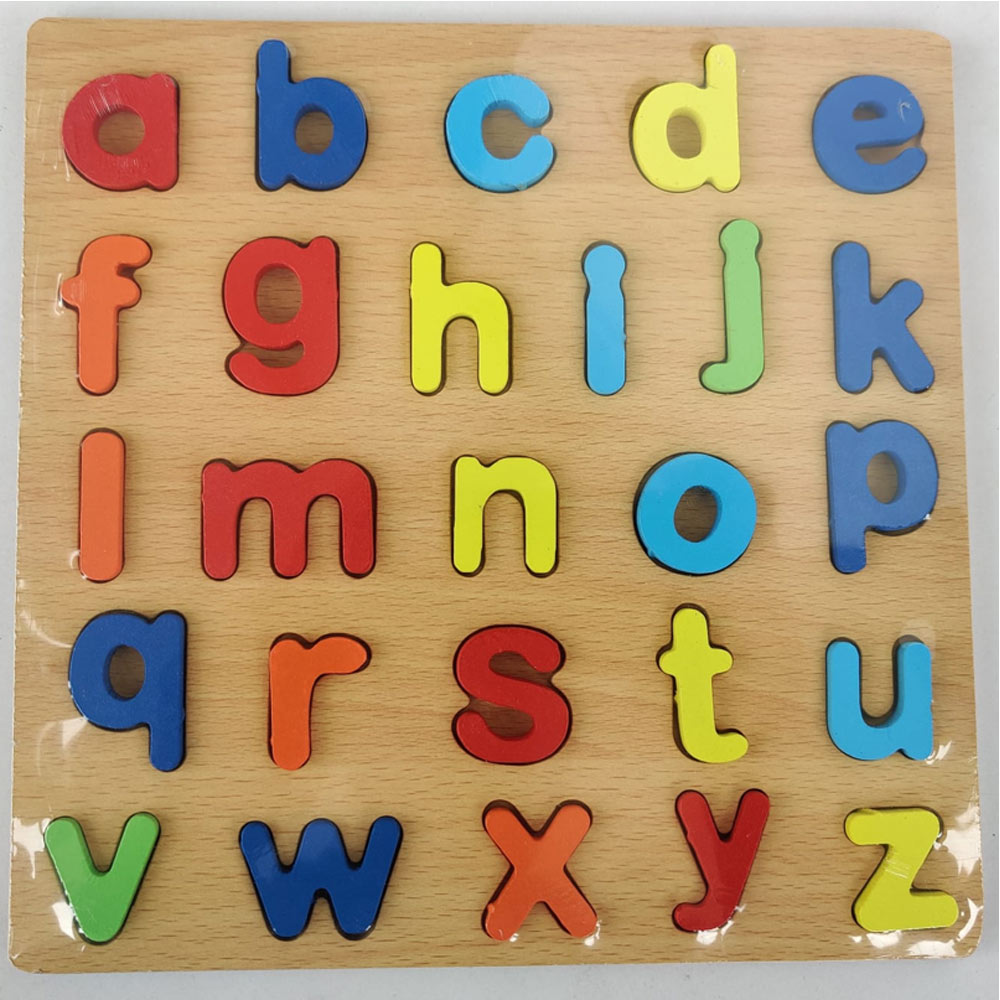 Wooden Small Letter Alphabet Puzzle Board for Kids