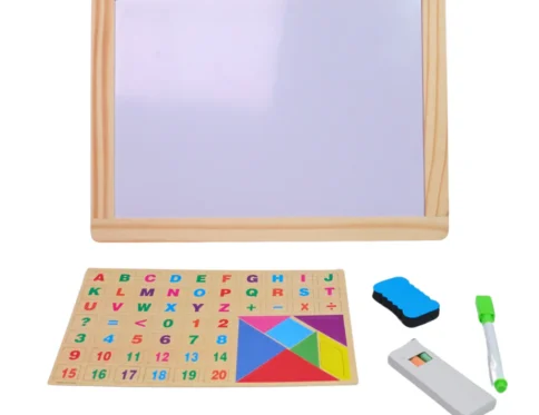 3-in-1 Medium-Sized Wooden Magnetic Slate for Kids