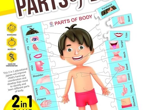 Parts Of Body Jigsaw Puzzle for Kids With Write & Wipe Board