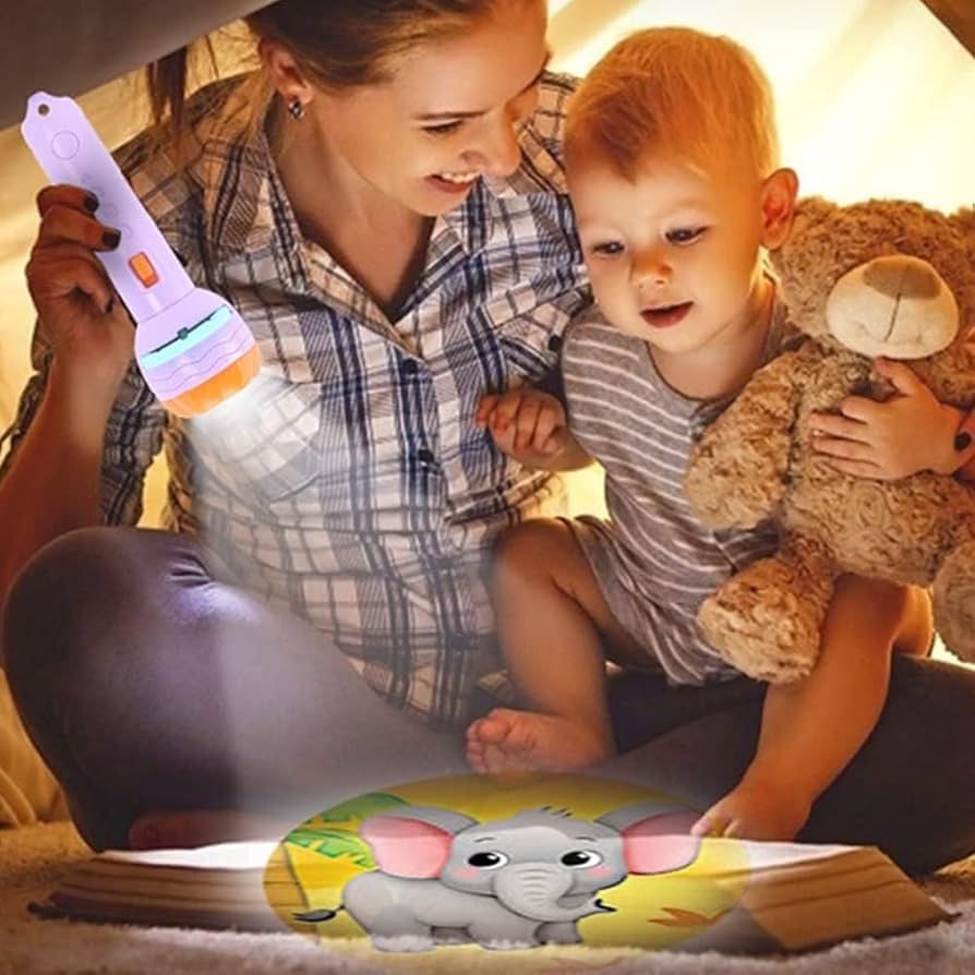 Mini Flashlight Torch Toy – Includes 3 Slides and 24 Random Patterns