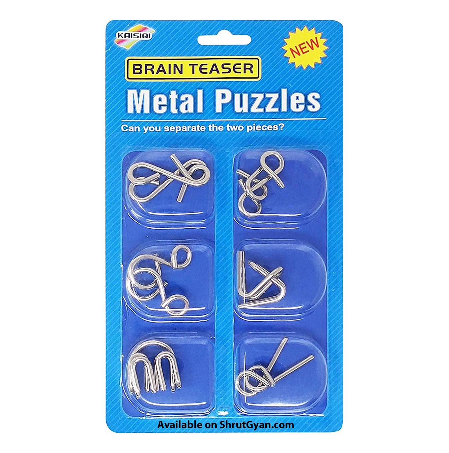 Brain Teaser Metal Puzzle – 6 pieces