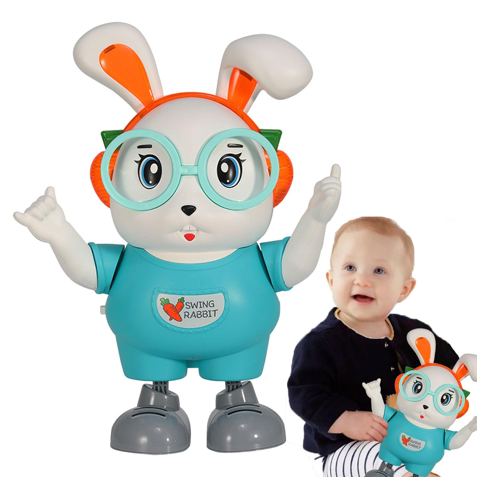 Singing & Dancing Cute Musical Rabbit Toy for Kids with Flashing Lights