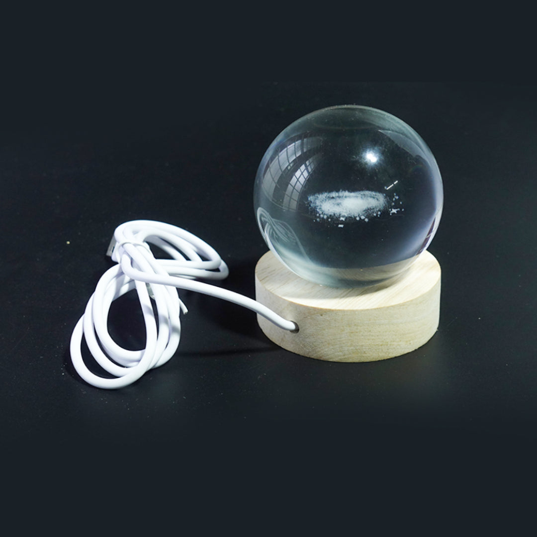 LED Night Lamp Base, Wooden Lights Display Powered Base Stand For Ball