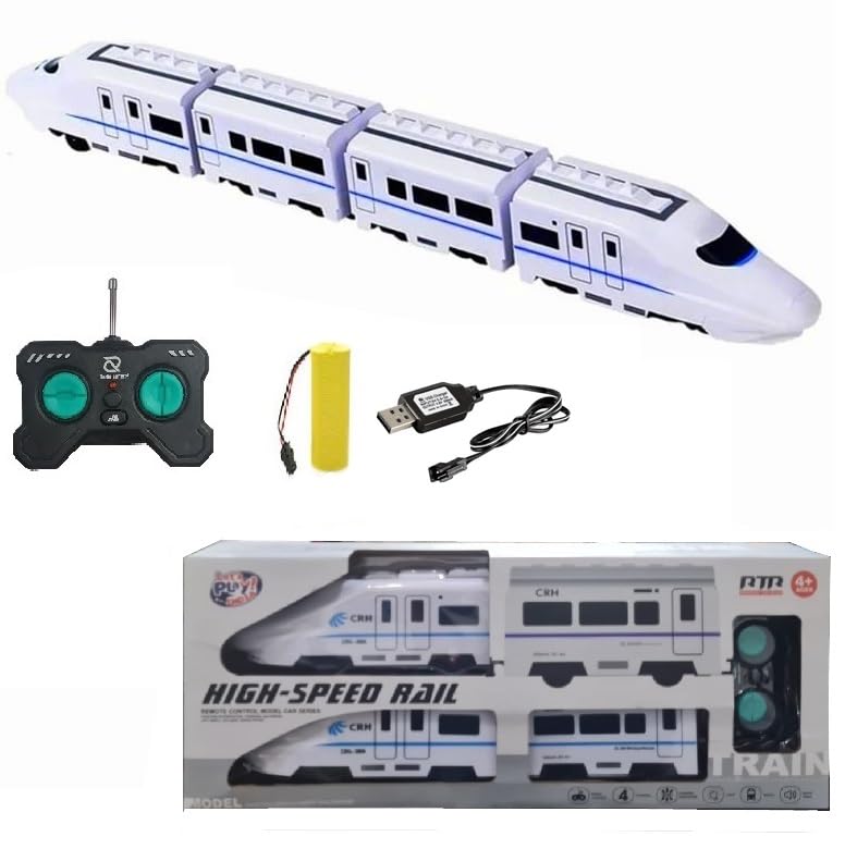 Remote Control Bullet Train Toy for Kids with Light & Sound